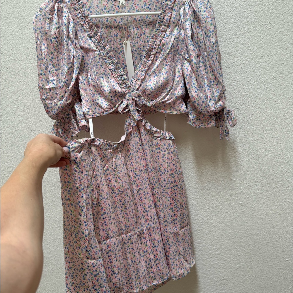 For Love And Lemons Floral Cutout Dress - Picture 4 of 7